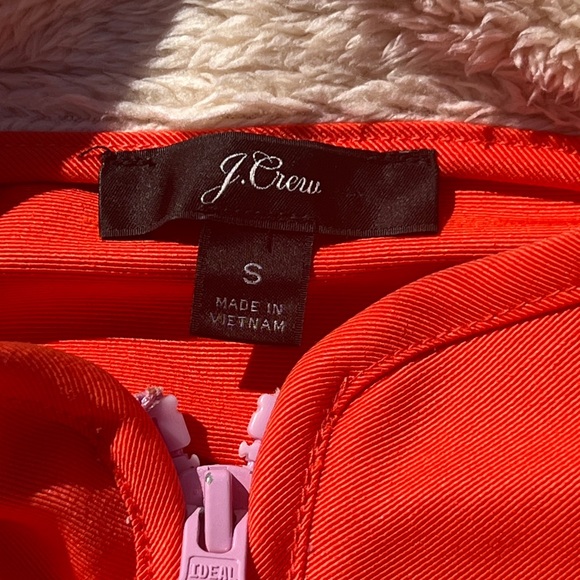J.Crew Fleece Jacket | Orange and Cream | Size: Small - Picture 5 of 7